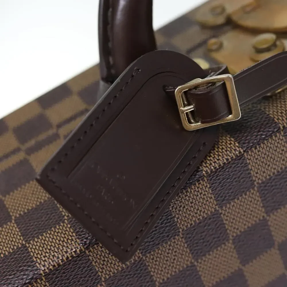 Louis Vuitton Damier Ebene Attache Case Handbag Brown